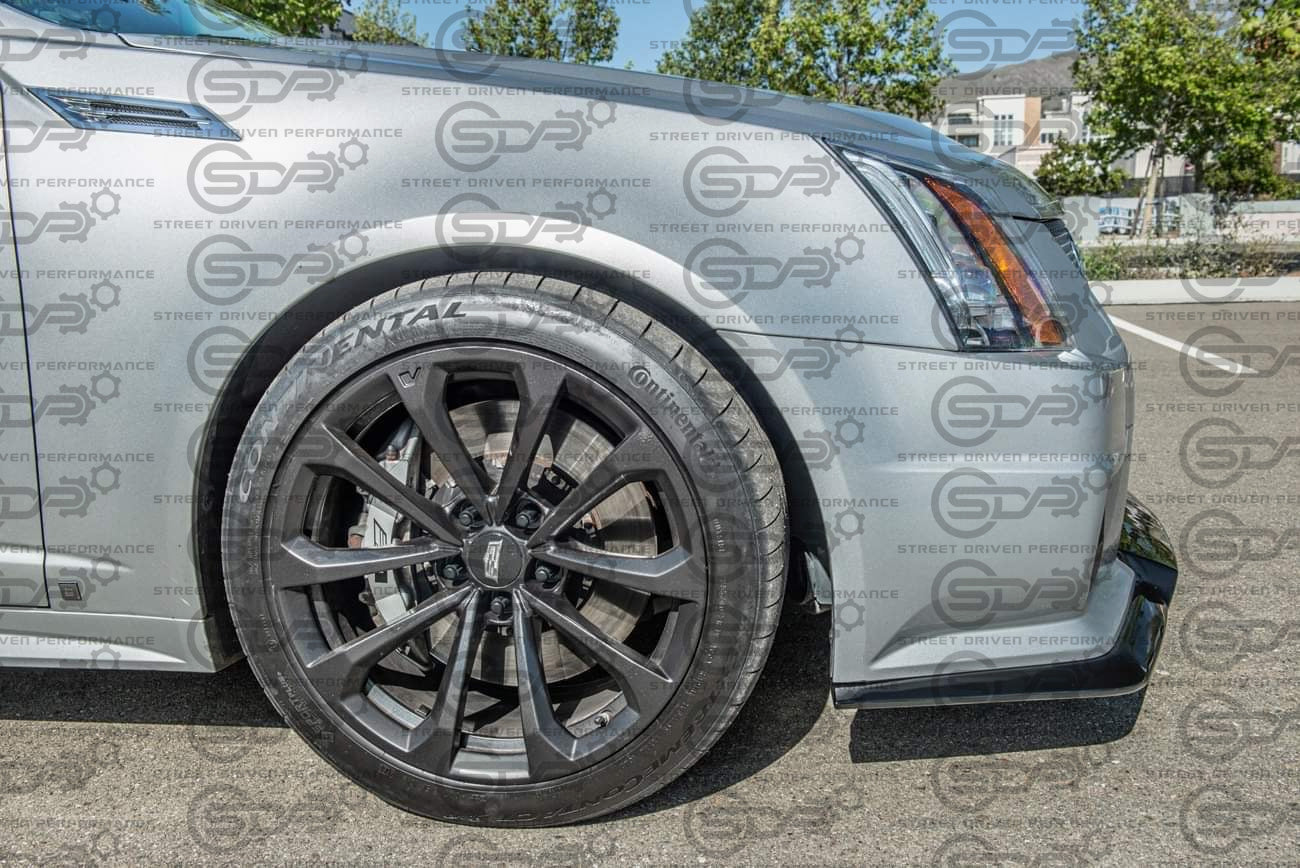 2009-2015 CTS-V V2 - Gloss Black "V3 style" front lip splitter ground effects